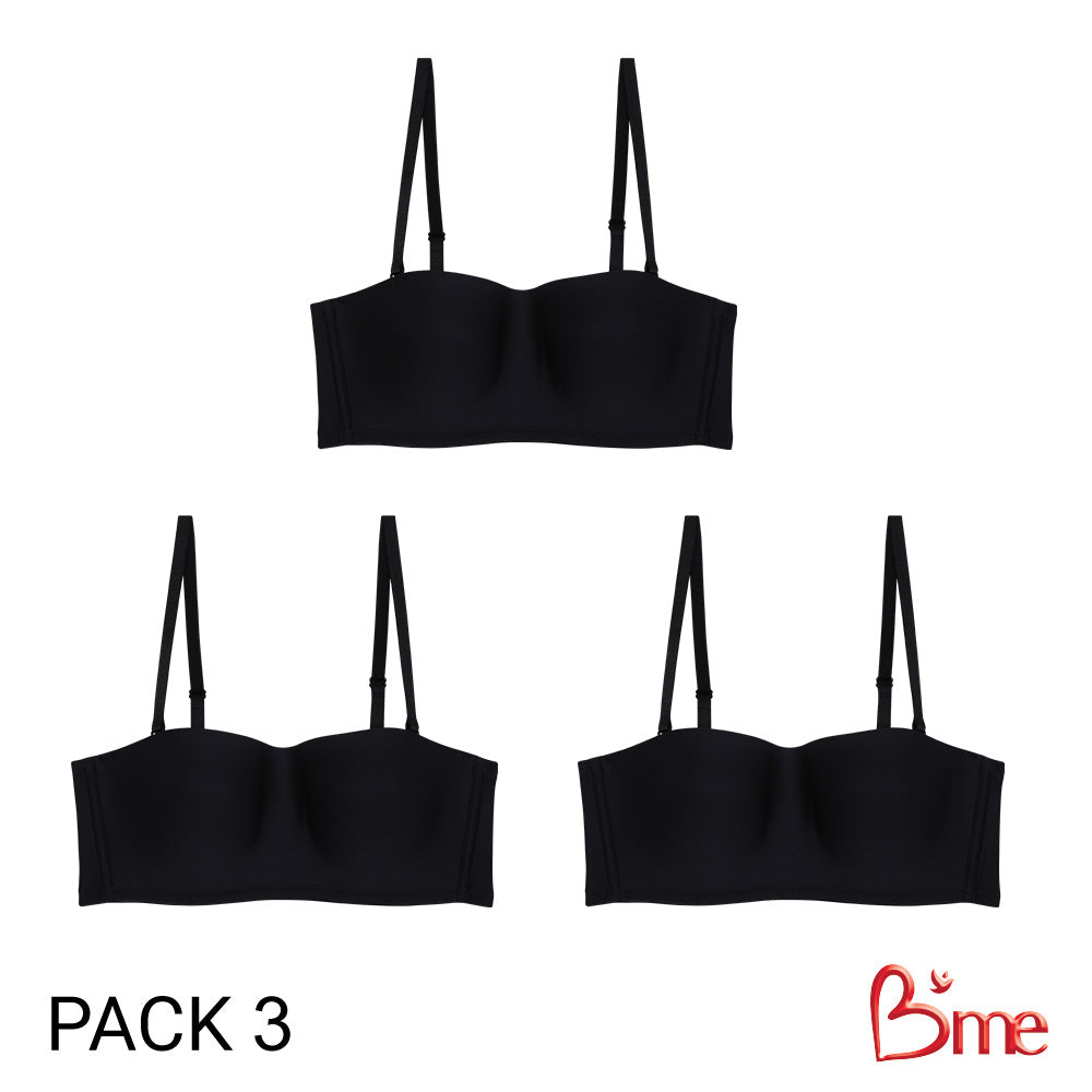 B'me เสื้อชั้นใน มีโครงถอดสาย รุ่น ME1A91 Pack3 ฟองบาง Level 1