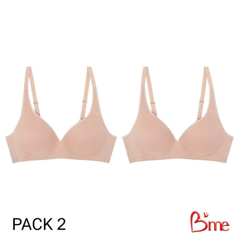 B'me เสื้อชั้นใน ไร้โครงรุ่น ME1C50 Pack2 ฟองบาง Level 1