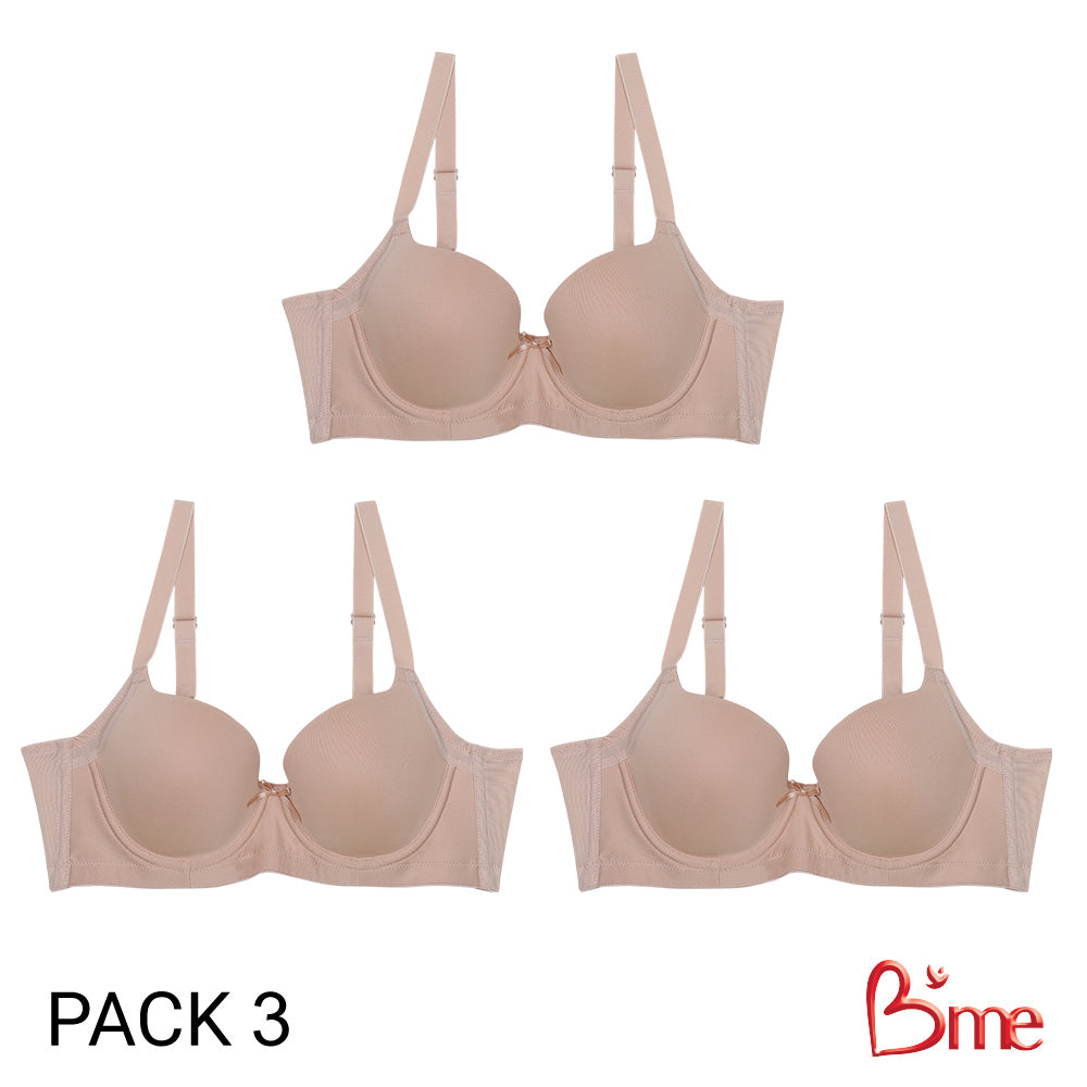 B'me เสื้อชั้นใน มีโครง รุ่น ME1C91 Pack3 ฟองบาง Level 1