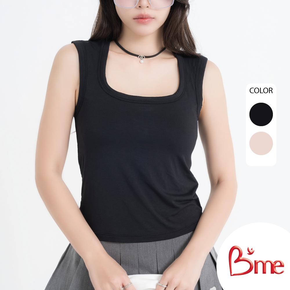 B'me เสื้อแขนกุดเสริมฟองน้ำ รุ่น ME5212 มี 2 สี สีดำ สีนู้ด