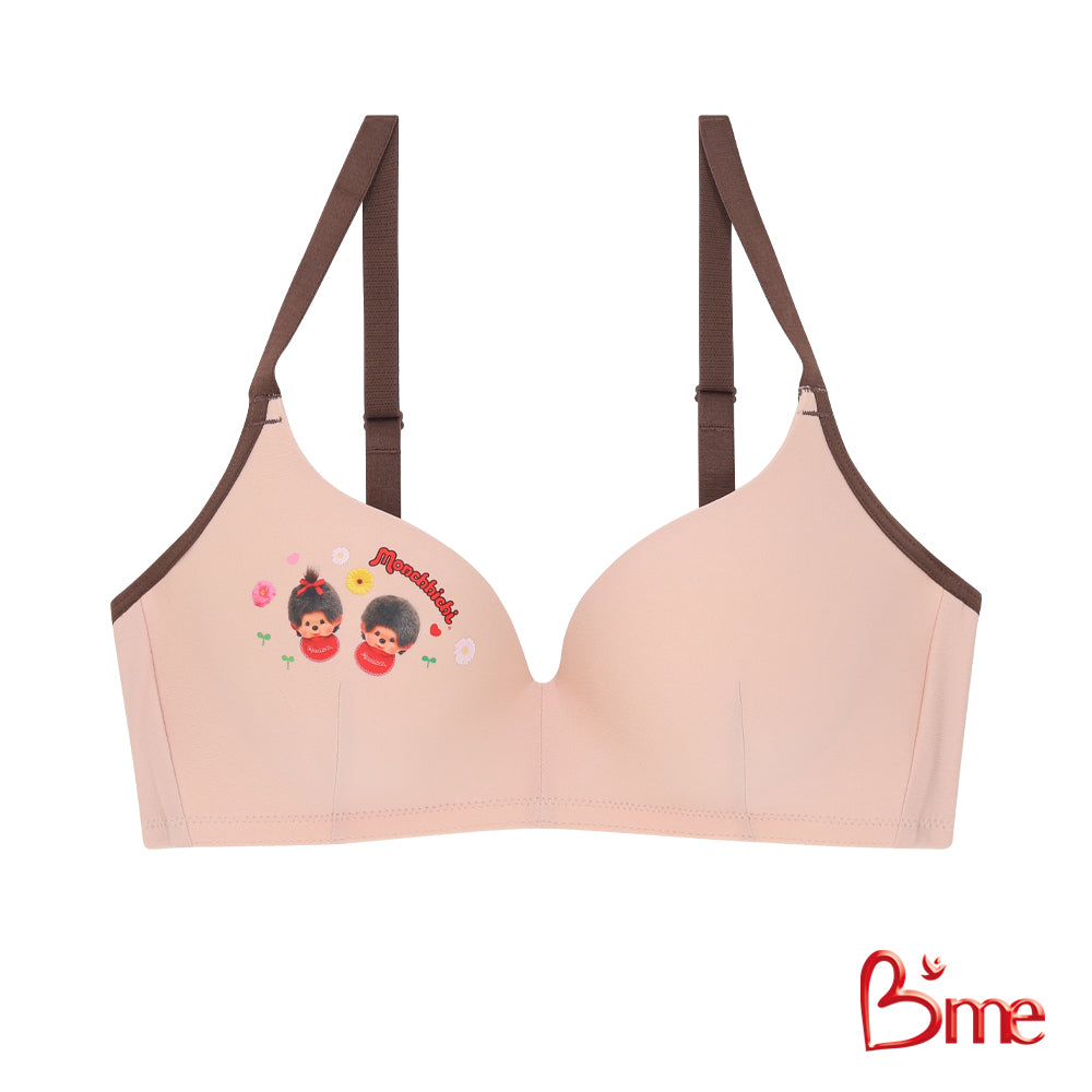 B'me Be Level up บราไร้โครง level 3 Monchhichi สีเบจ ครีม ชมพู รุ่น ME1515