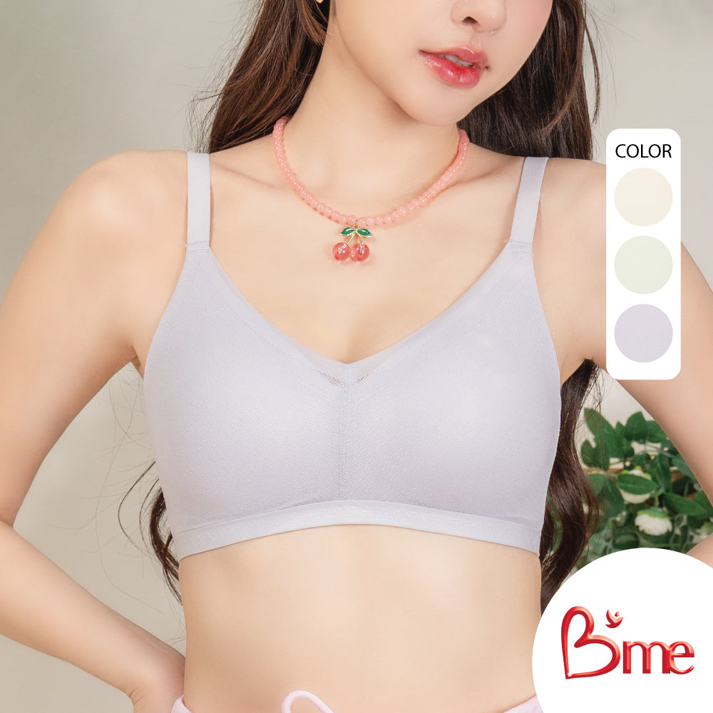 B'me เสื้อชั้นในไร้ขอบ level 2 ฟองกลาง รุ่น ME1A4Y สีครีม สีเขียว สีม่วง