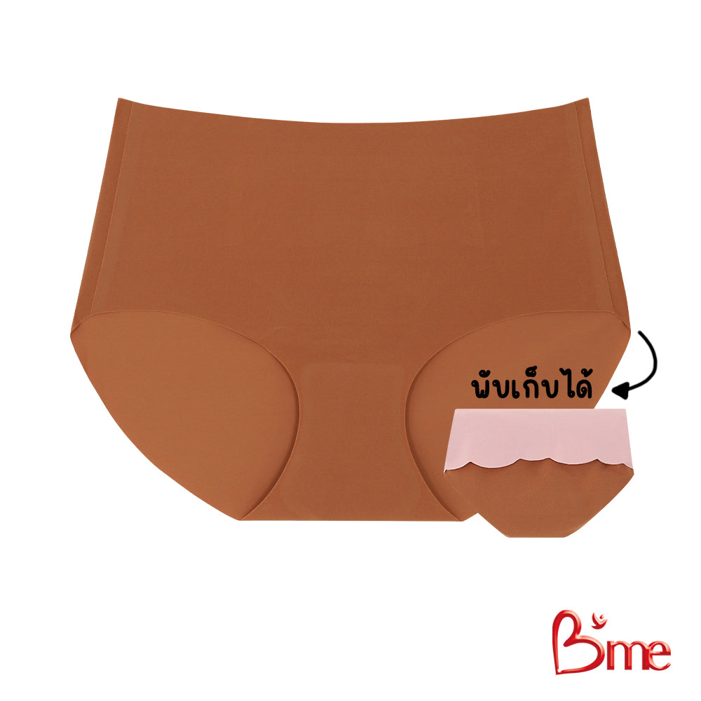 B'me กางเกงในเอวกลาง รุ่น ME7A1R สีน้ำตาล สีฟ้าเข้ม สีม่วง