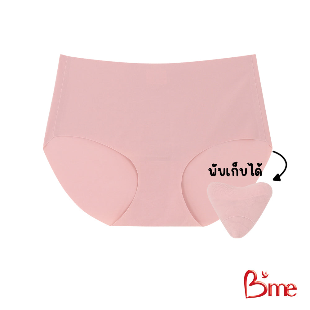 B'me กางเกงในเอวกลาง รุ่น ME7A1S สีชมพูเบจ สีเขียว สีฟ้าอ่อน สีม่วง