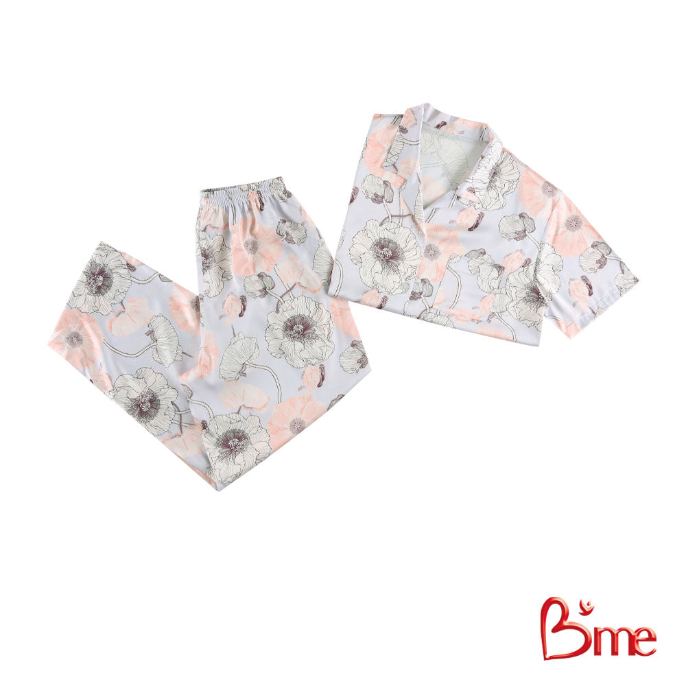 B'me ชุดนอน รุ่น ME8805 มี 3 สี สีม่วง สีฟ้า สีครีม