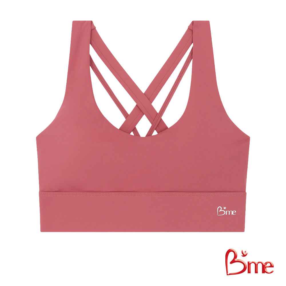 B'me เสื้อชั้นในไร้โครง level 2 ฟองกลาง รุ่น MER011 Sport Bra สีดำ สีฟ้า สีน้ำตาลแดง